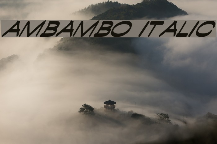 Ambambo Italic Example 1