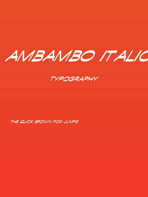 Ambambo Italic Poster