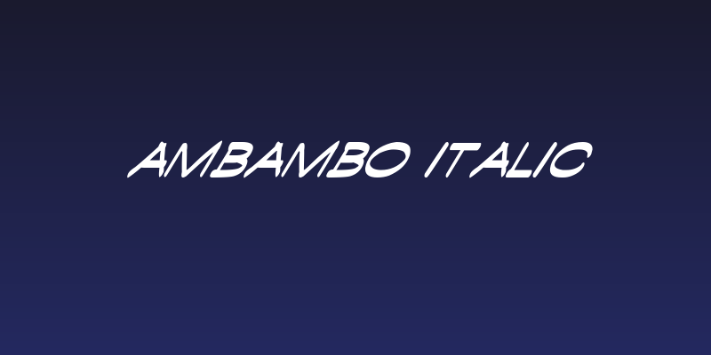 Ambambo Italic Social Header