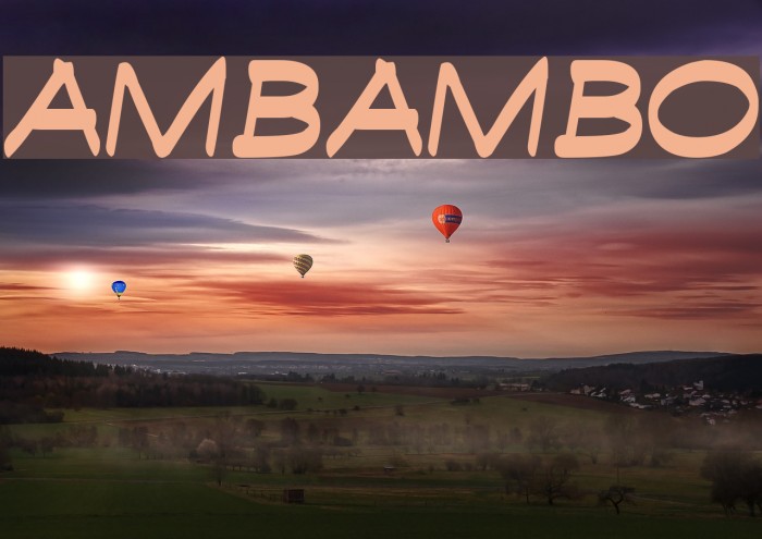 Ambambo Font examples