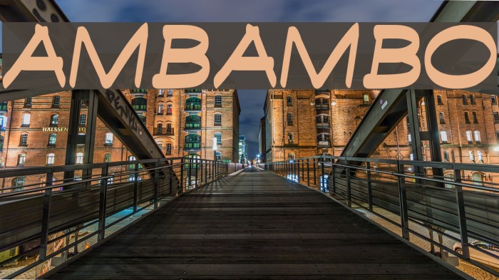 Ambambo Font examples