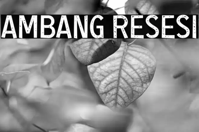 Ambang Resesi Font examples