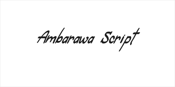 Ambarawa Script Logo