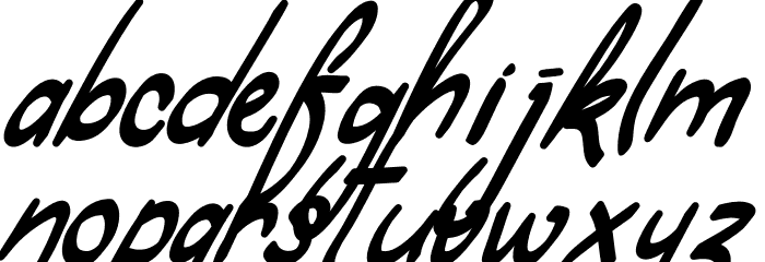 Ambarawa Script Font LOWERCASE