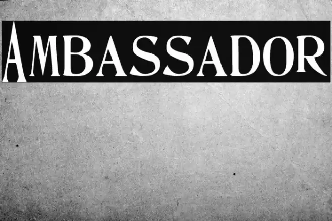 Ambassador Font examples