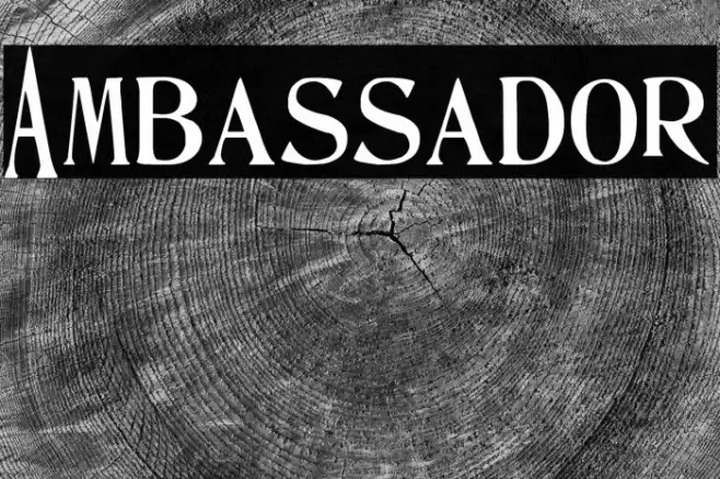 Ambassador Font examples