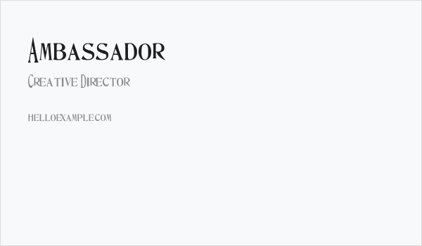 Ambassador Business Card