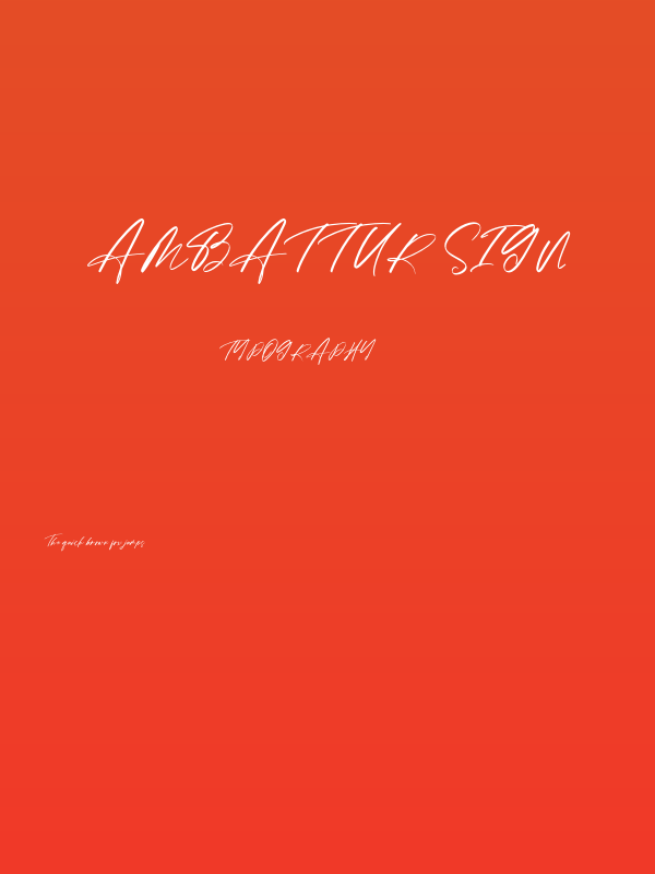 Ambattur Sign Poster