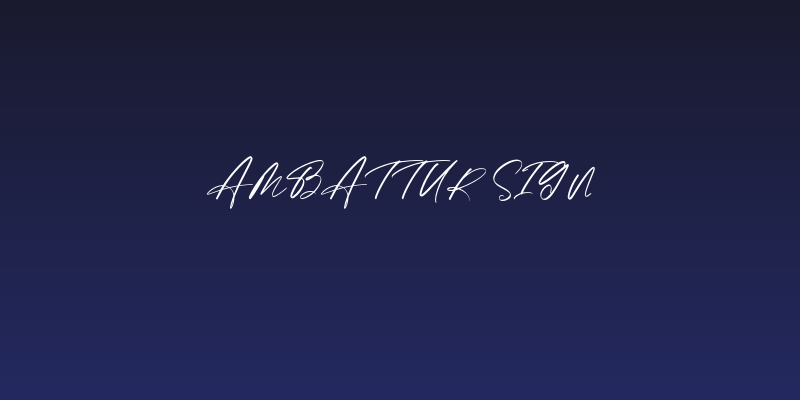 Ambattur Sign Social Header