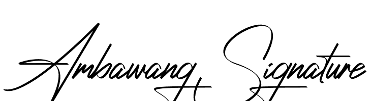 Ambawang Signature  baixar fontes gratis