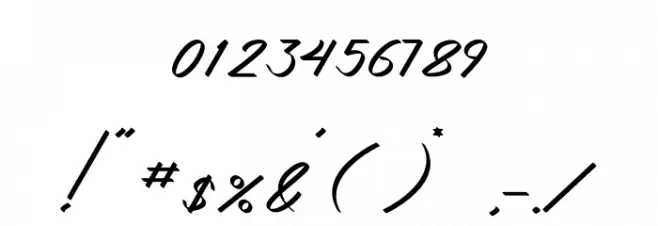 Ambawang Signature Font OTHER CHARS