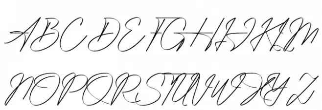 Ambawang Signature 字体 大写