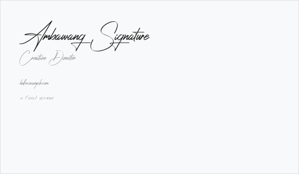 Ambawang Signature Business Card