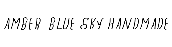 Amber Blue Sky Handmade Caratteri
