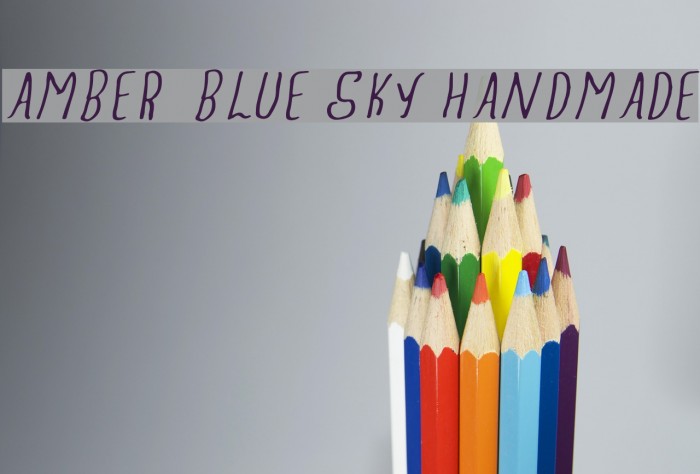 Amber Blue Sky Handmade Font examples