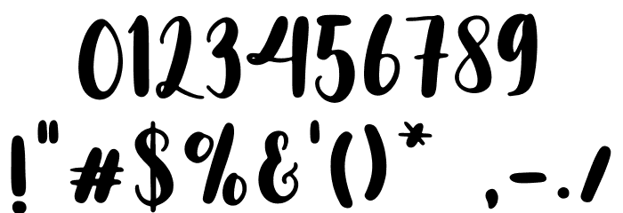 Amber Florist Font OTHER CHARS