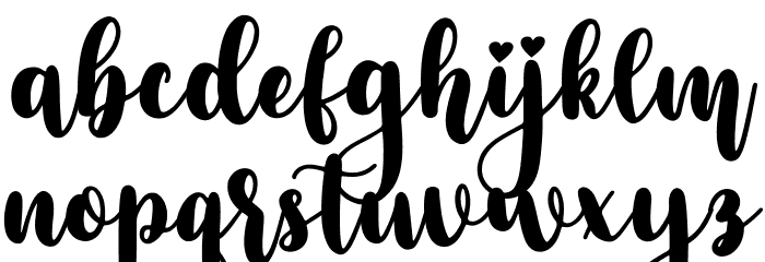 Amber Florist Font LOWERCASE