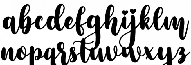 Amber Florist Font LOWERCASE