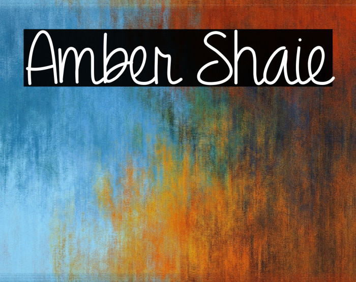 Amber Shaie Font examples