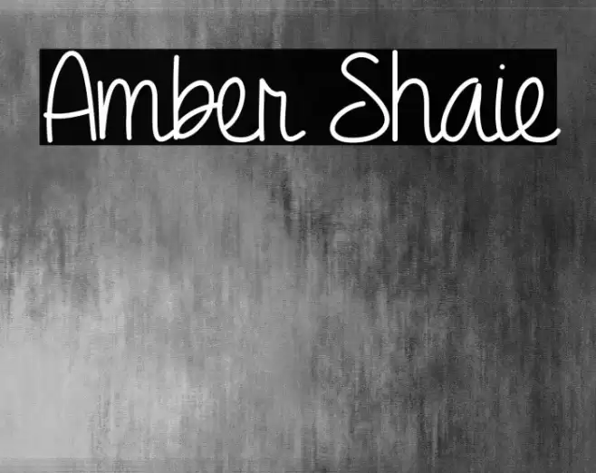 Amber Shaie फ़ॉन्ट examples