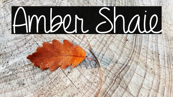Amber Shaie Font examples