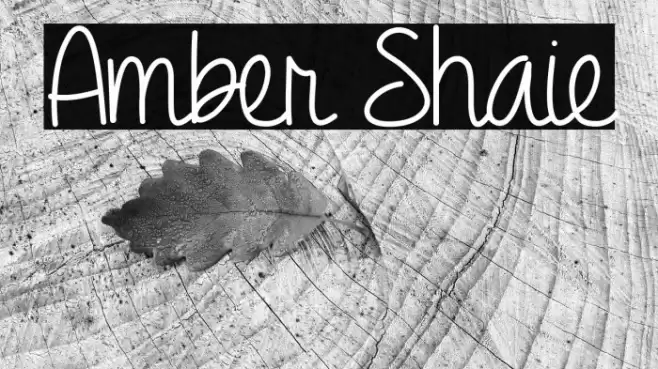 Amber Shaie फ़ॉन्ट examples