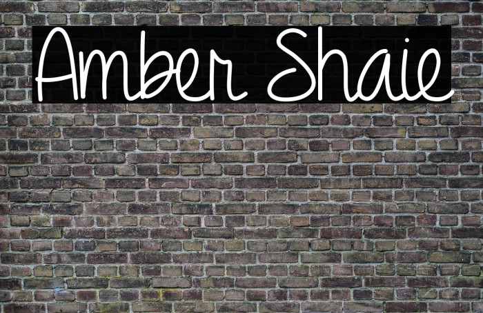 Amber Shaie Font examples