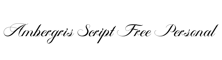 Ambergris Script Free Personal Schriftart