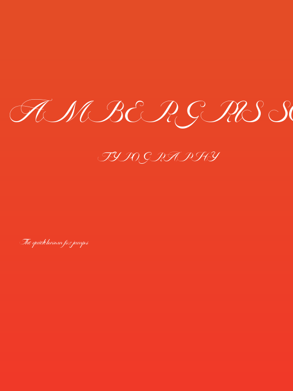 Ambergris Script Free Personal Poster