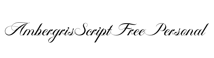 AmbergrisScriptFreePersonal Schriftart