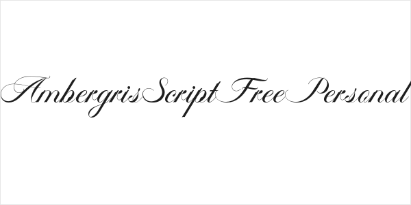 AmbergrisScriptFreePersonal Logo