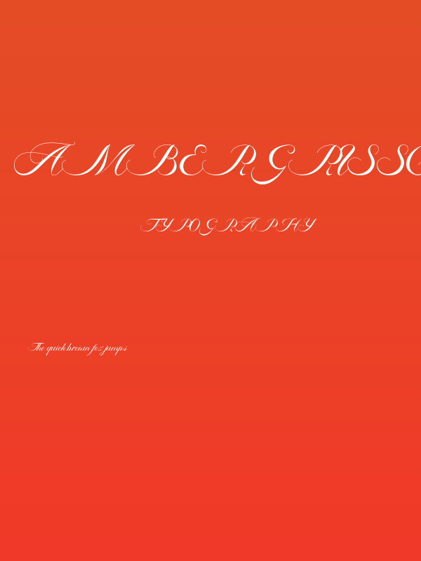 AmbergrisScriptFreePersonal Poster