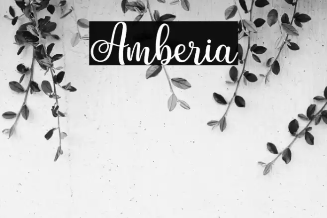Amberia Font examples