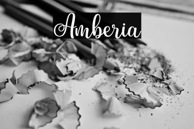 Amberia Font examples