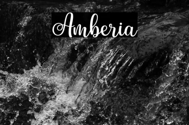 Amberia Font examples