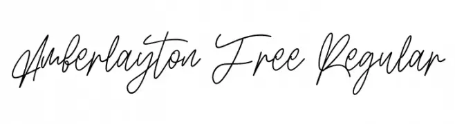 Amberlayton Free Regular  font caratteri gratis