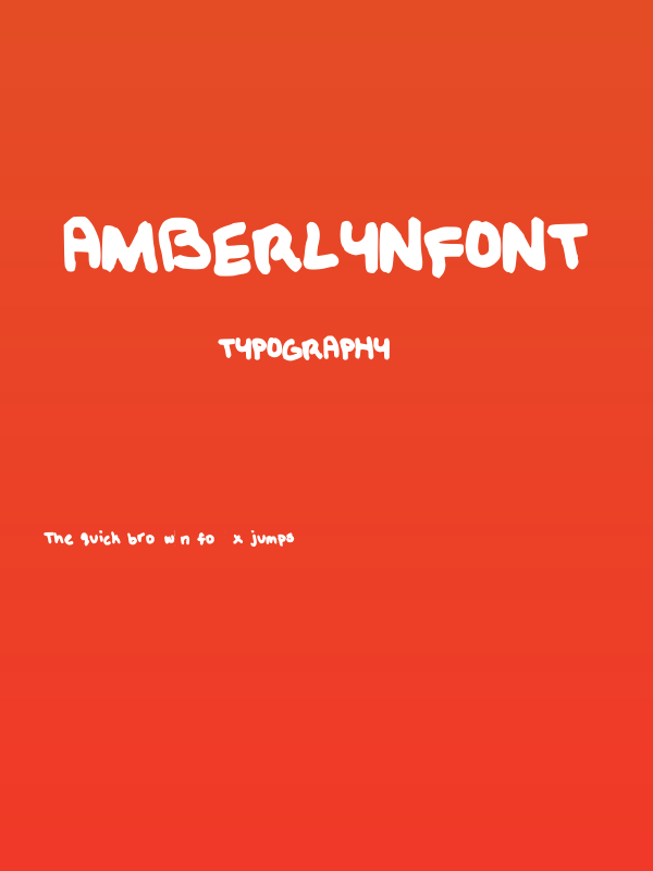 AmberlynFont Poster