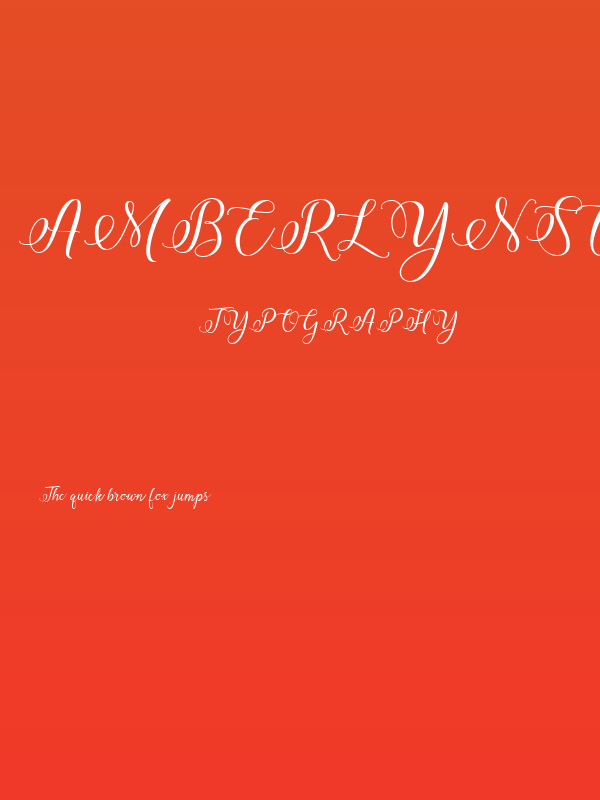 AmberlynScript-Regular Poster