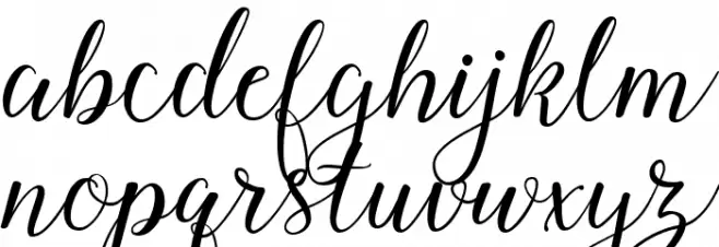 AmberlynScript-Regular Caratteri MINUSCOLO