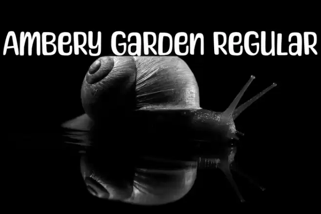Ambery Garden Regular Font examples