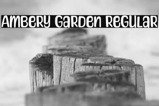 Ambery Garden Regular Font examples