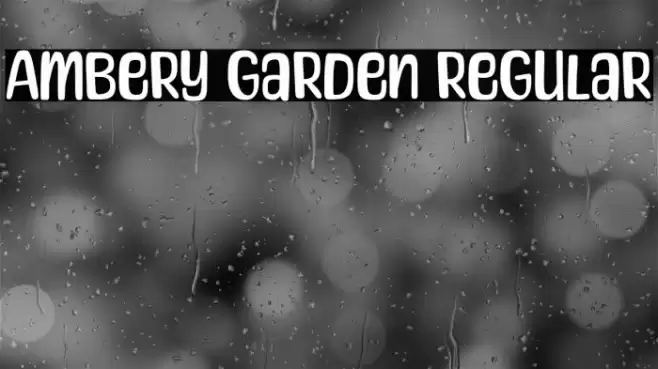 Ambery Garden Regular Font examples