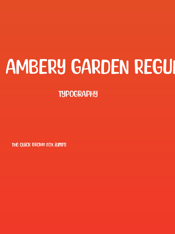 Ambery Garden Regular Poster