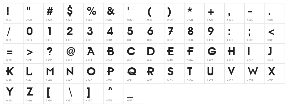 Ambient Medium Character Map
