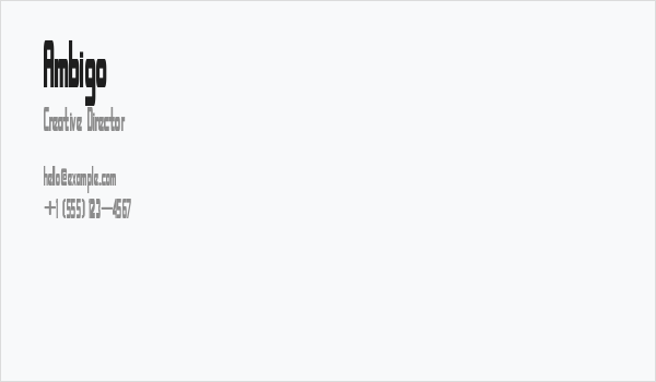 Ambigo Business Card