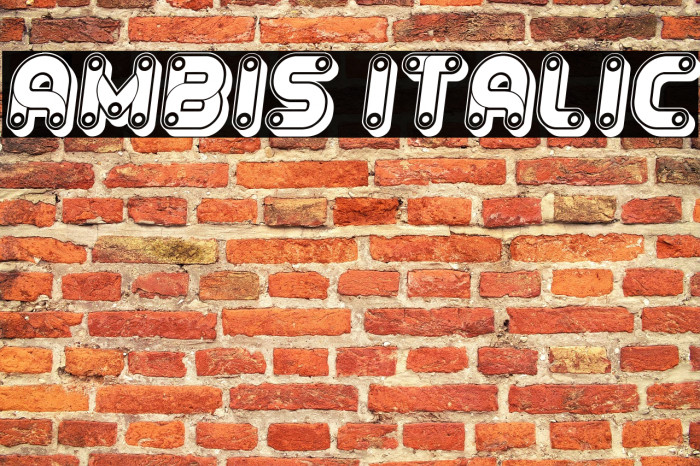 Ambis Italic Example 1