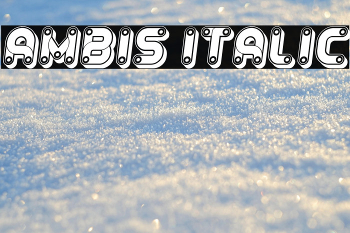 Ambis Italic Example 3