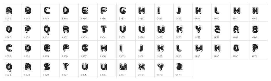 Ambis Regular Character Map