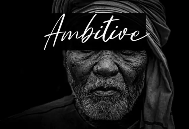 Ambitive Font examples