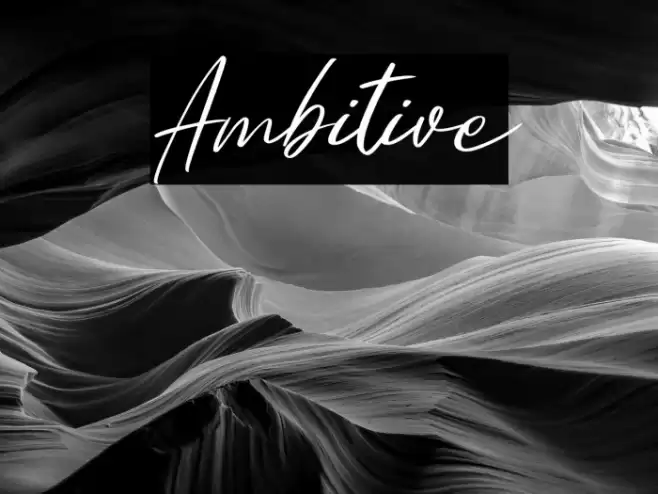 Ambitive Font examples